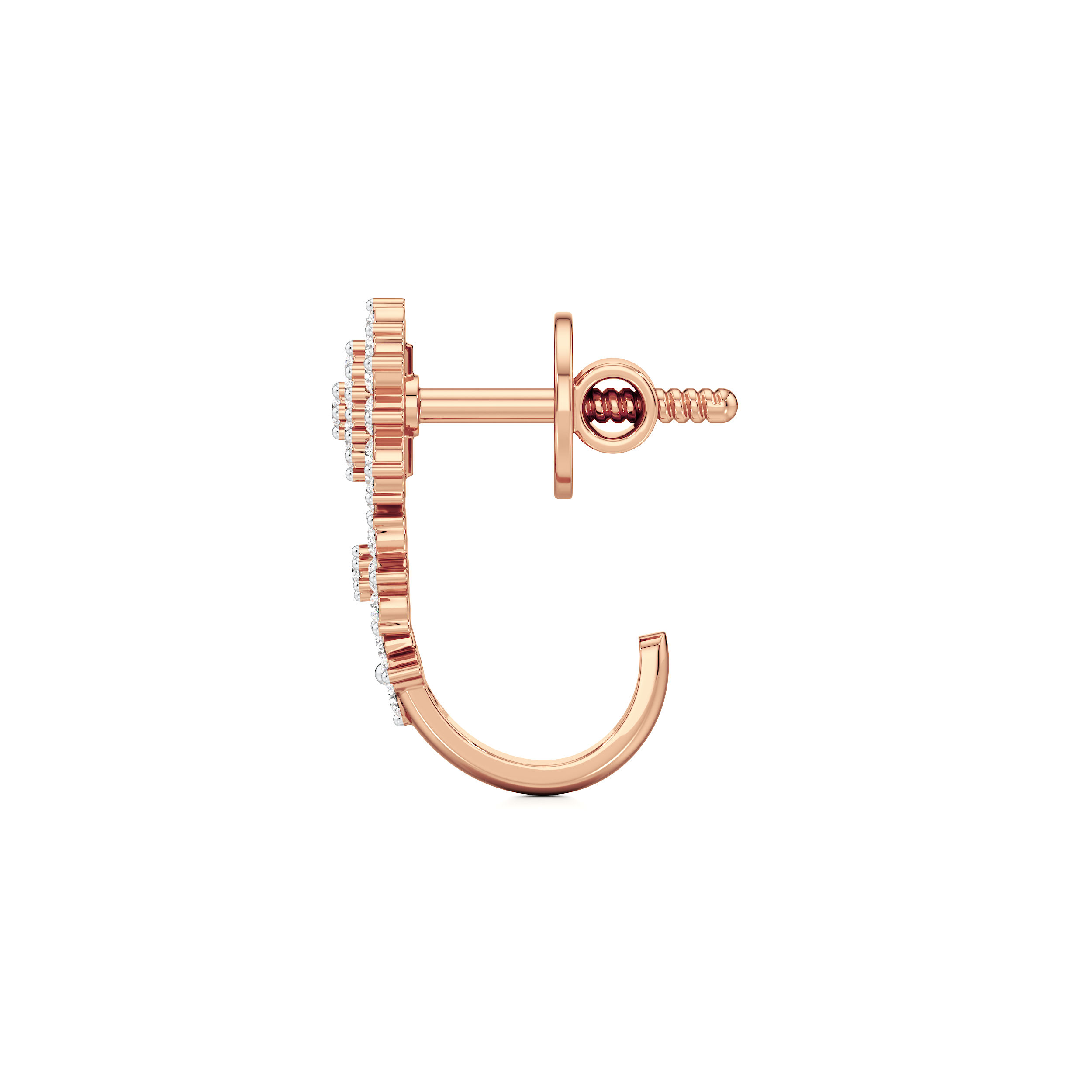 Glow Curve J-Hoop Earrings 9