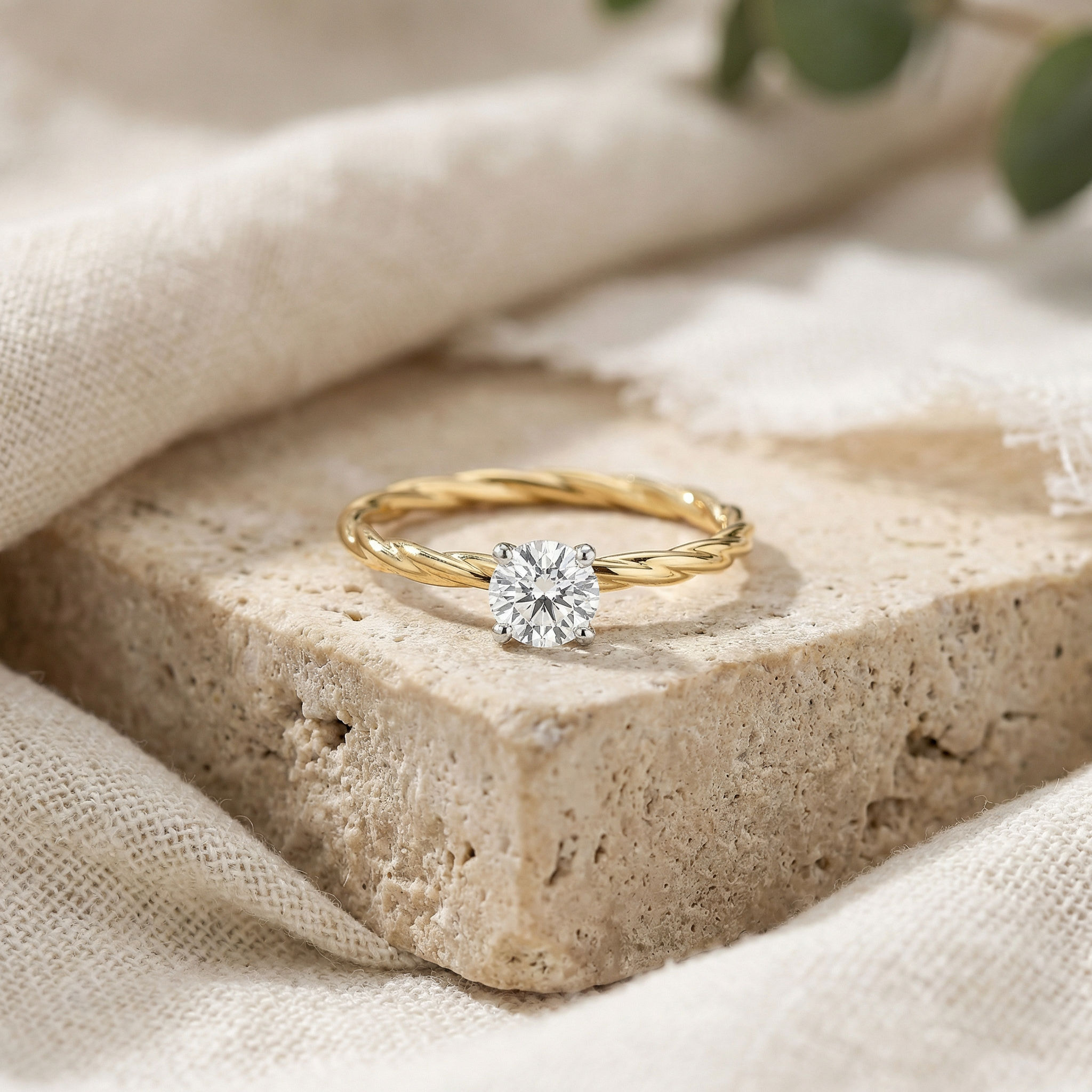 Twine Solitaire Ring 2