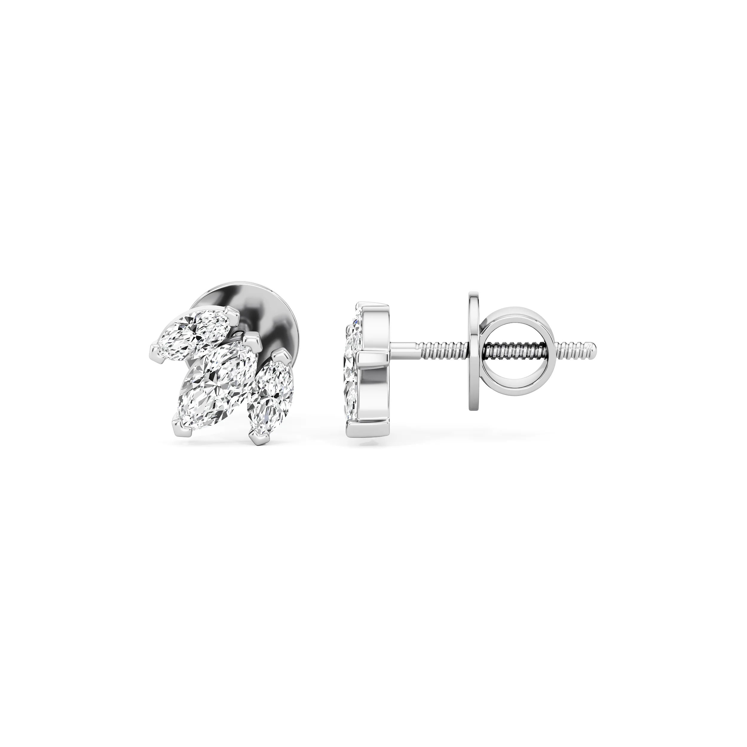 Marquise Drift Diamond Studs 3