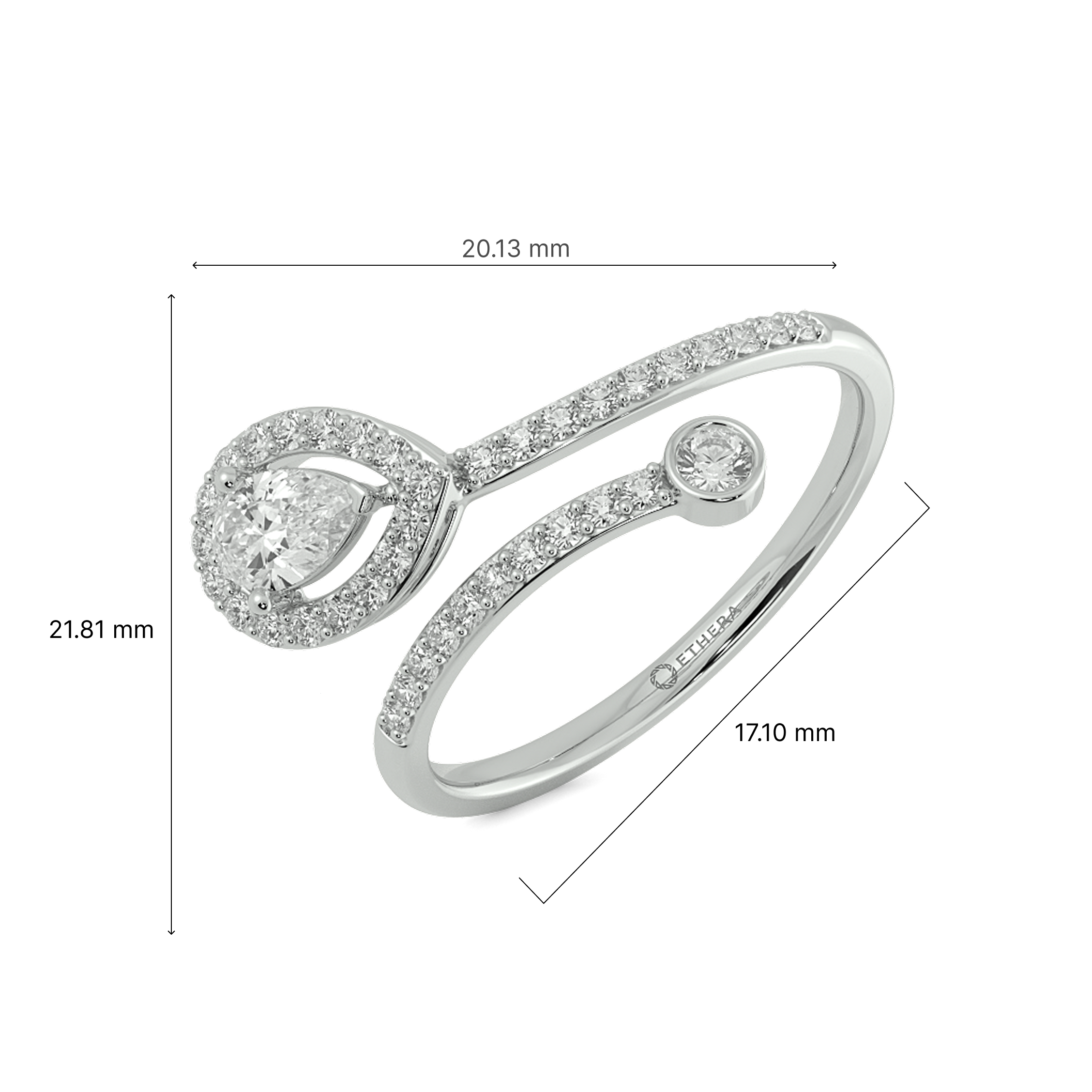 Silken Glow Open Top Ring 6