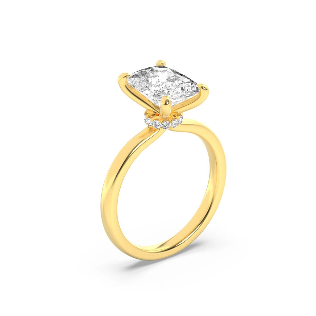 Golden Radiance Solitaire Ring 4