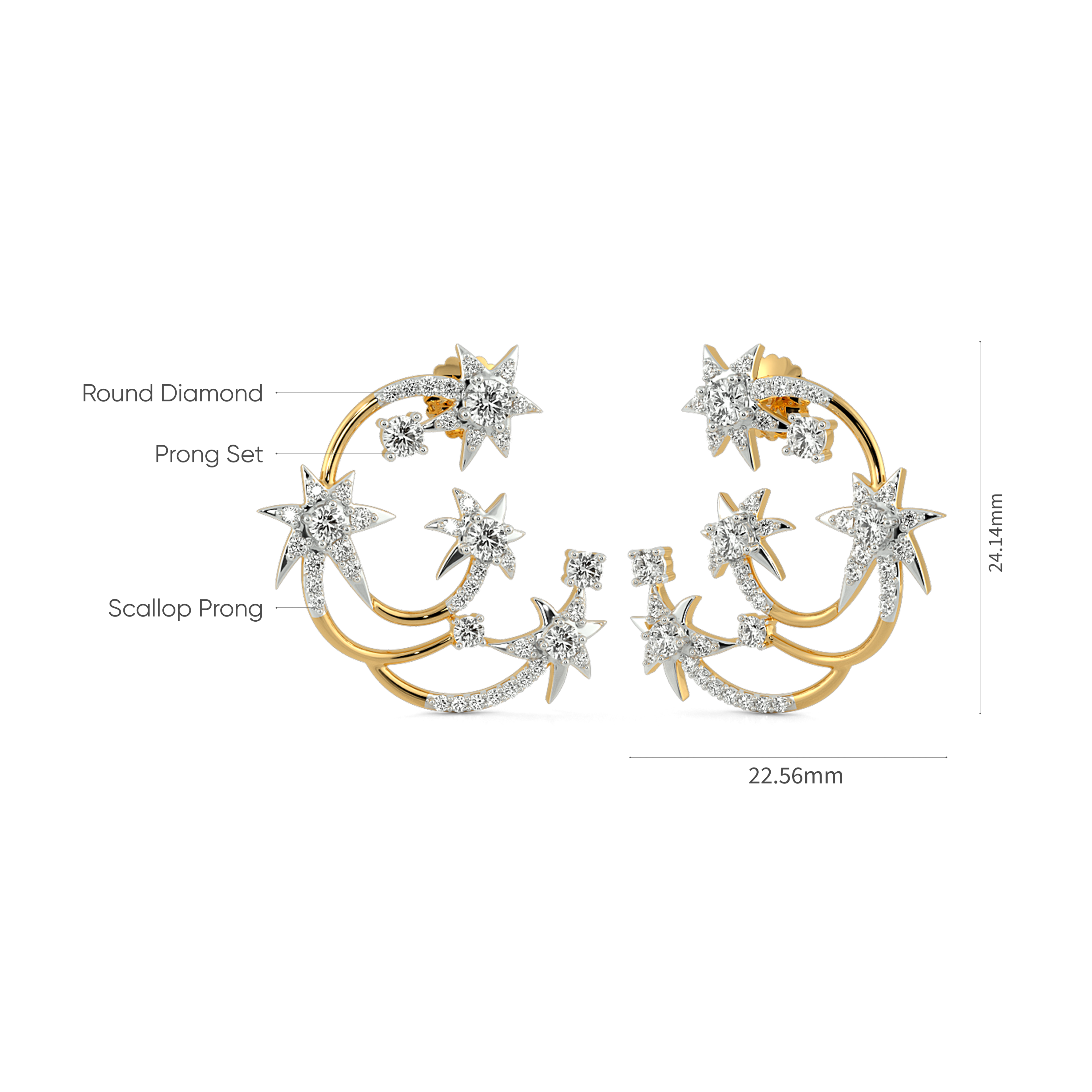 O Night Divine Statement Studs 4