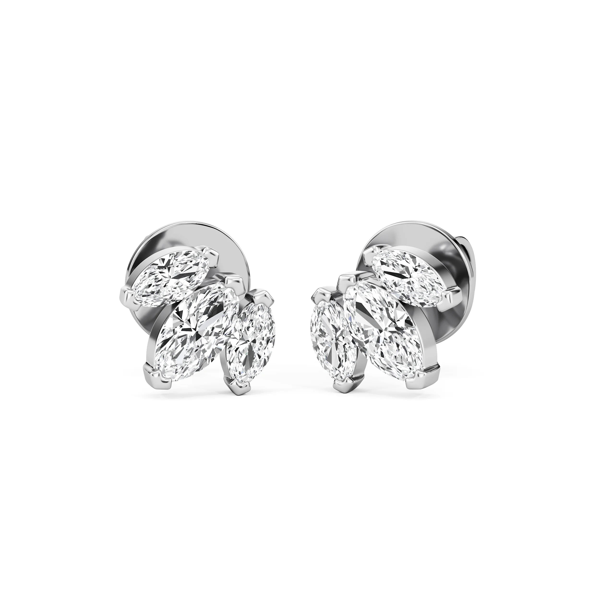 Marquise Drift Diamond Studs 2