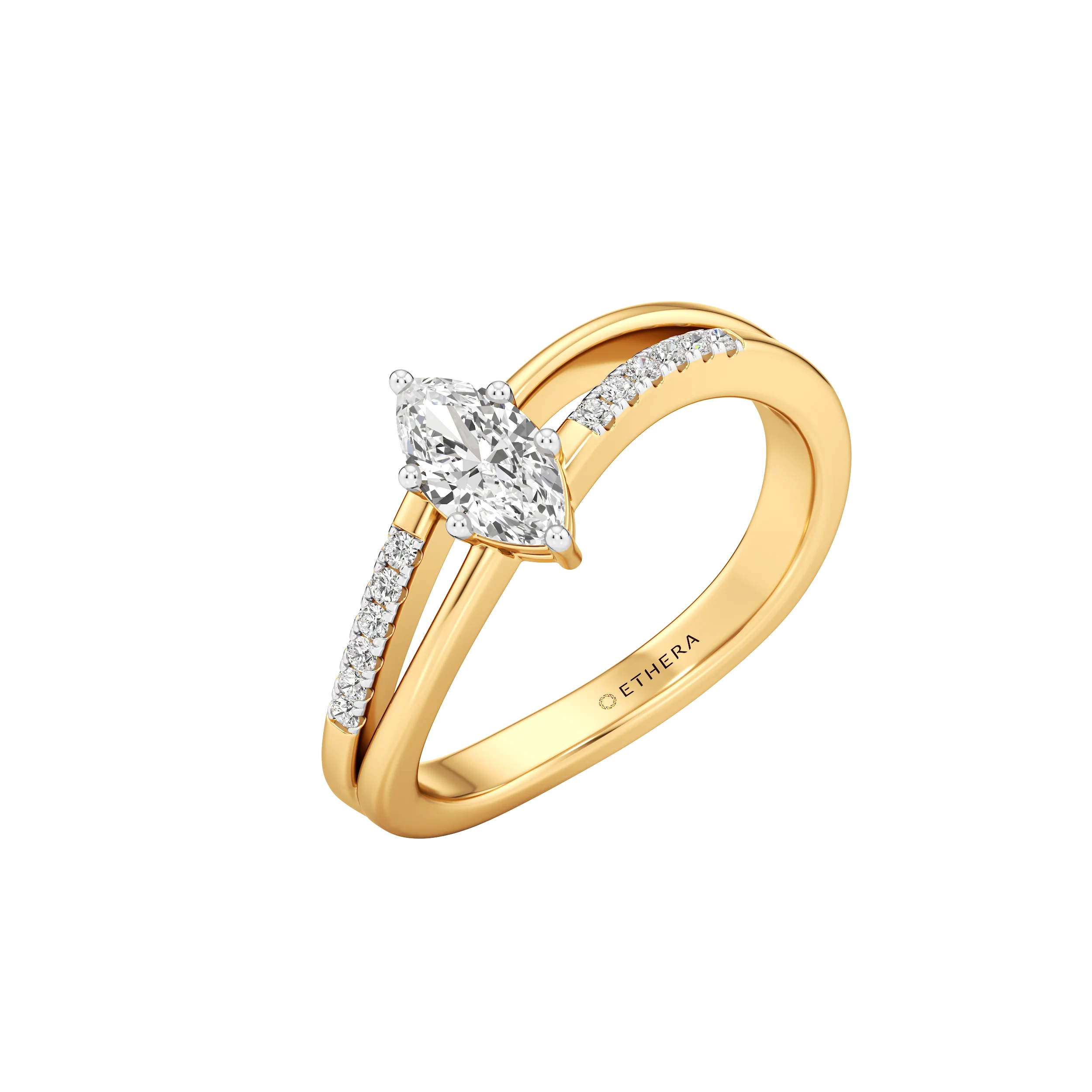 Crossline Marquise Ring