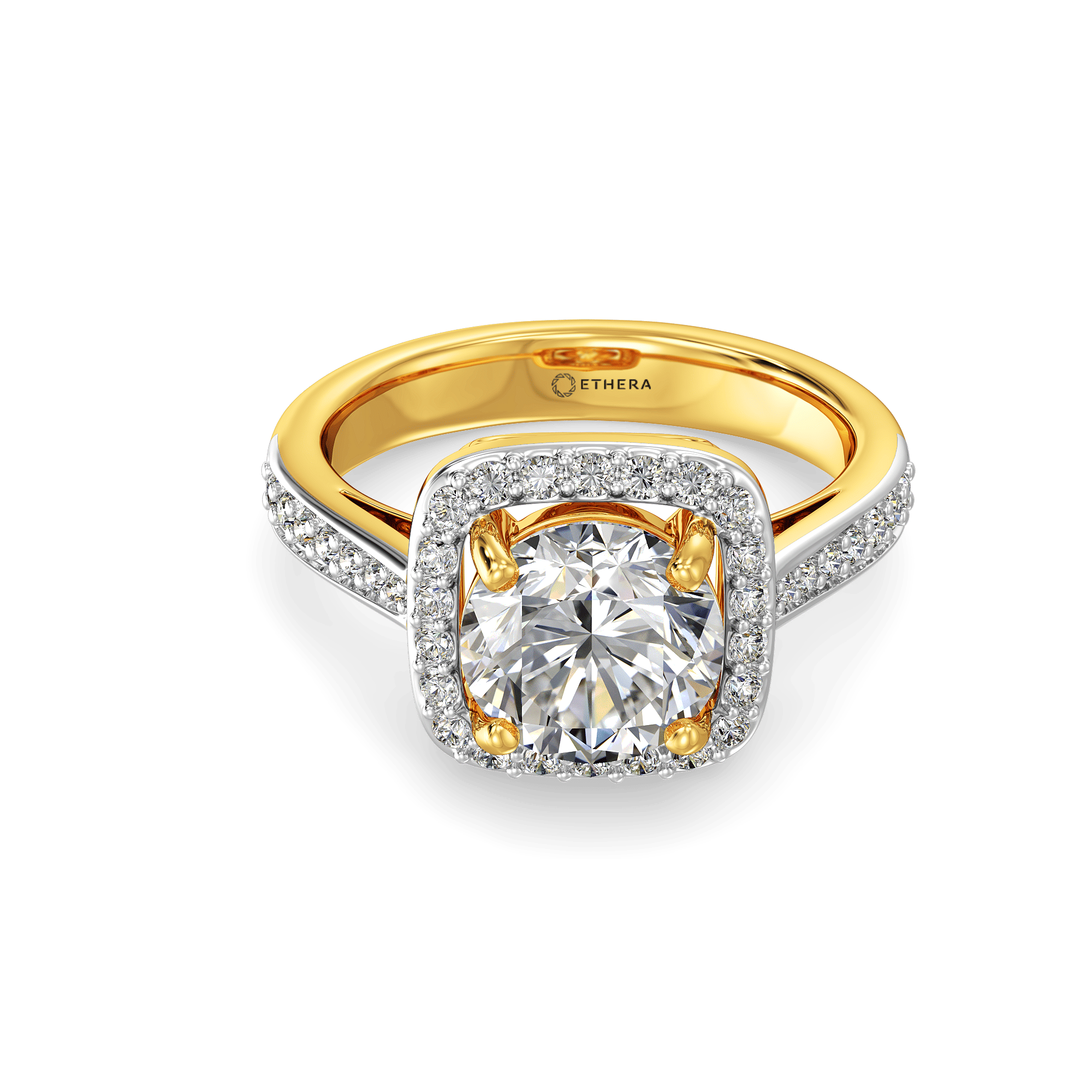 The Halo Cushion Ring 1