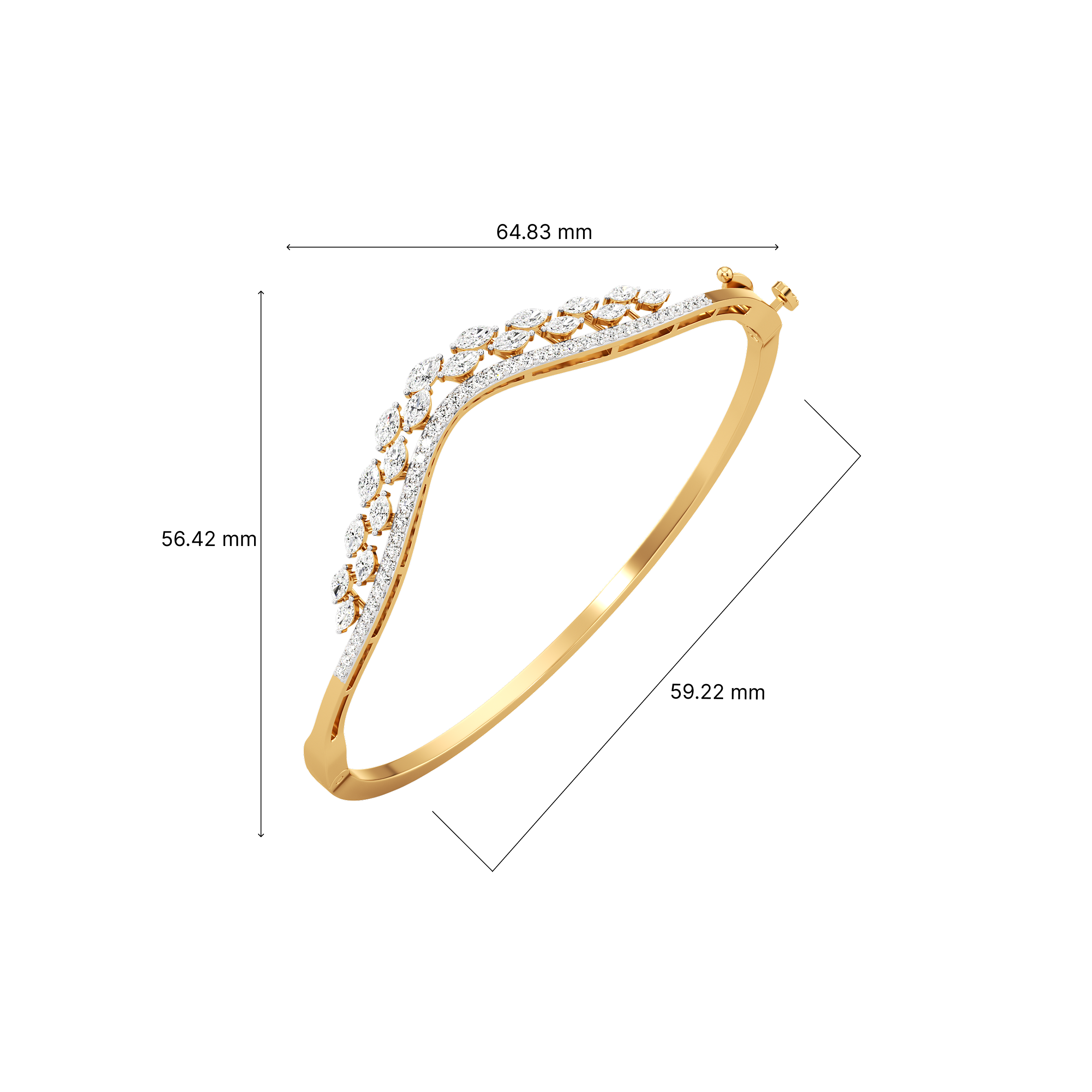 Luxe Ethera Oval Bangle 4