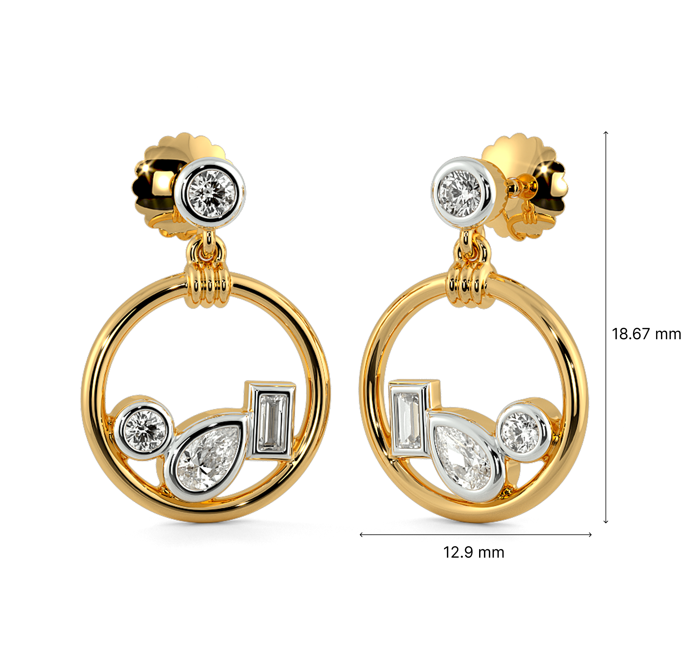 Diamond Cascade Drop Earrings 1