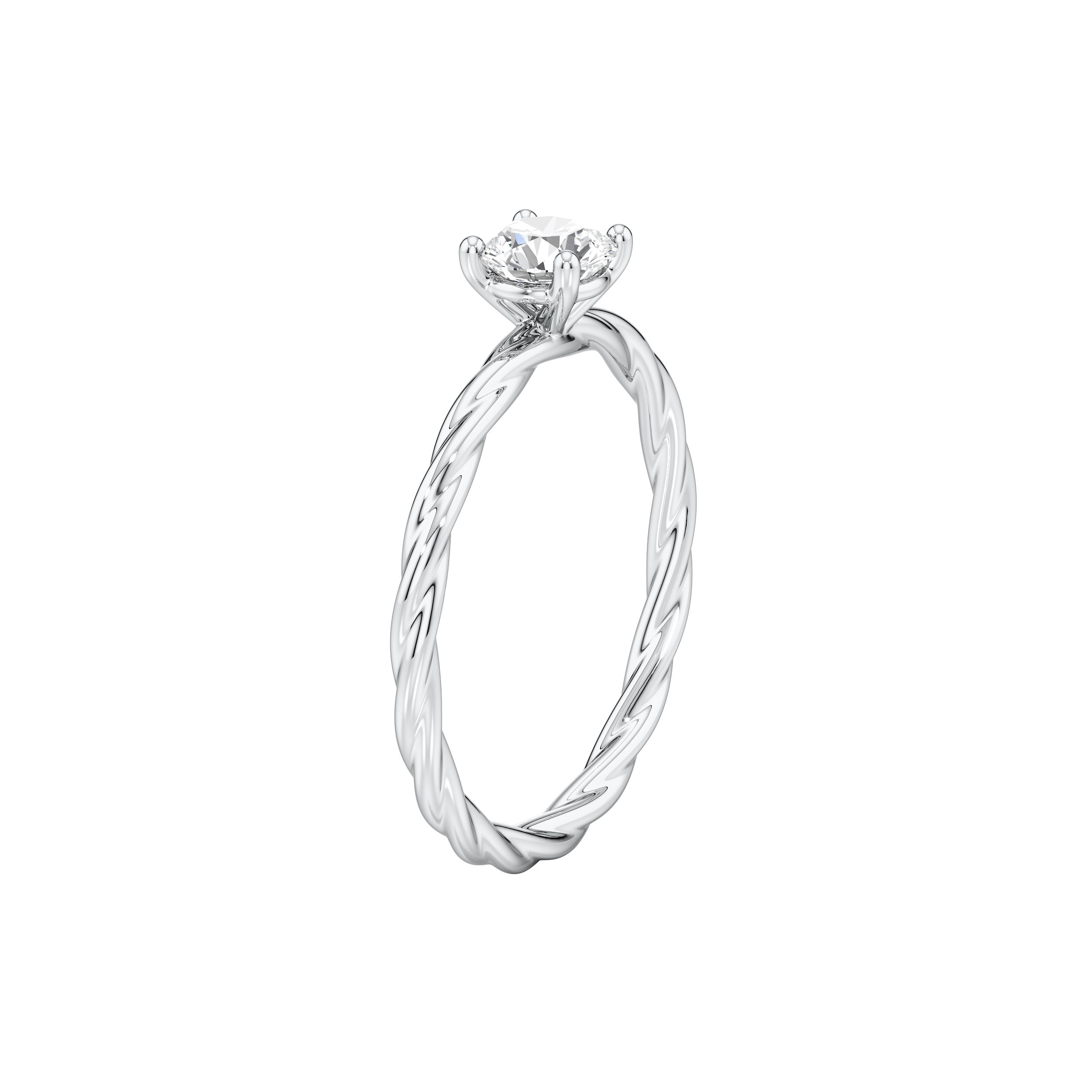 Twine Solitaire Ring 10